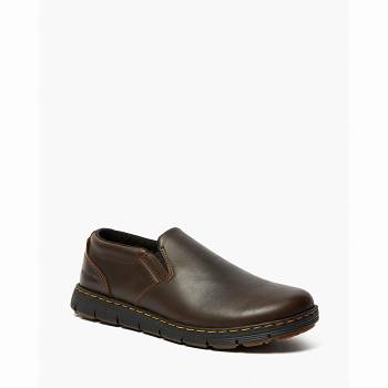 Dr Martens Rhodes Kožené - Hnede Slip On Panske, D152SK